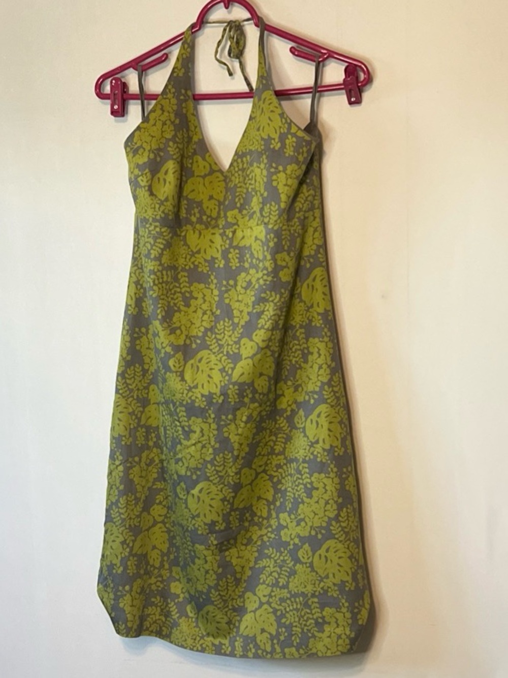 J Crew Lined Floral Cotton Halter Sundress.